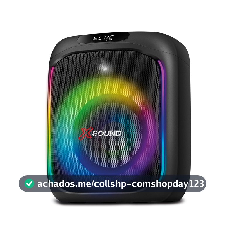 MONDIAL Caixa de Som Party Box, Luzes Multicores, Bluetooth, 350W RMS, TWS - PBX-350