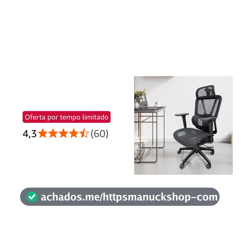 Cadeira de Escritório Ergonômica Python Fly em Malha - Testada conforme NR-17, Lombar Integrada Fixa, Assento Arejado, Braços 3D, Suporta até 150kg(preto)