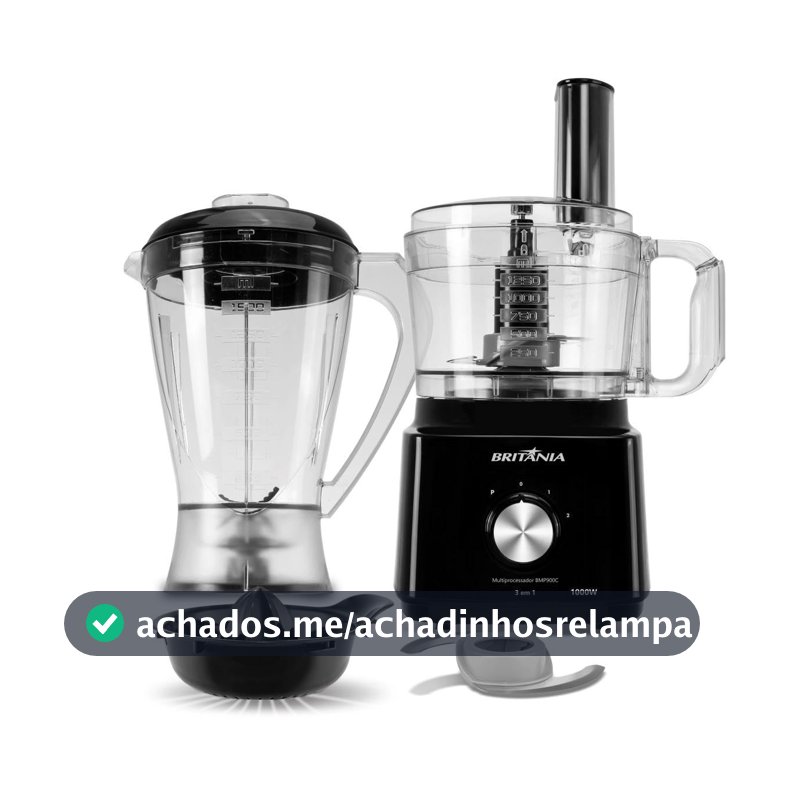 Britânia Multiprocessador 1000W 3 em 1 Lâminas Inox BMP900C 127W