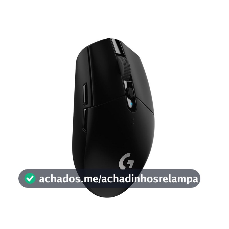 Mouse Gamer Sem Fio Logitech G305 LIGHTSPEED com 6 Botões Programáveis e Até 12.000 DPI - Preto