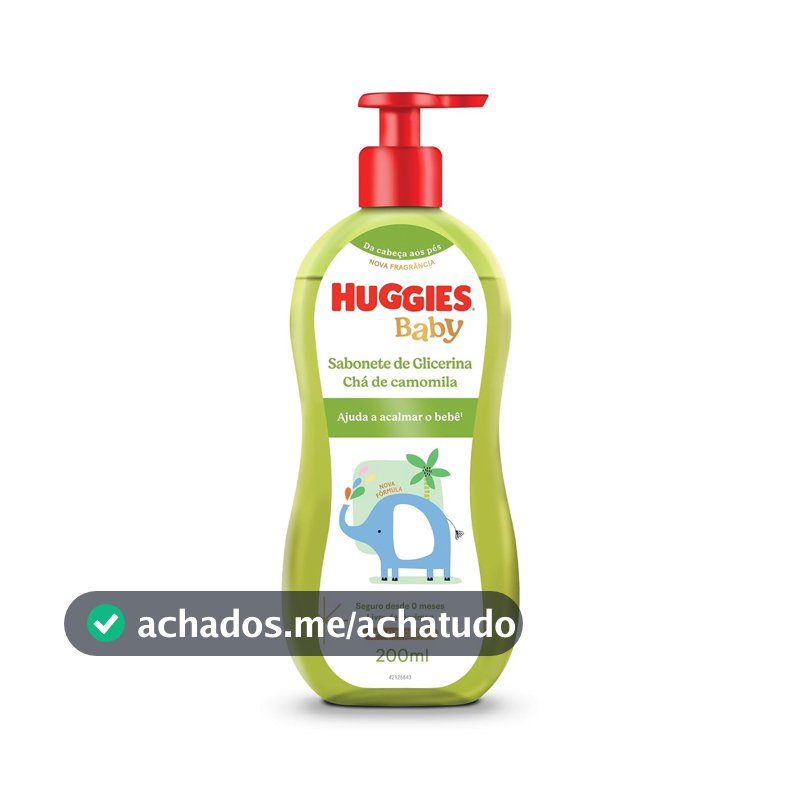 Sabonete Líquido Huggies Camomila para Recém-Nascidos 200ml