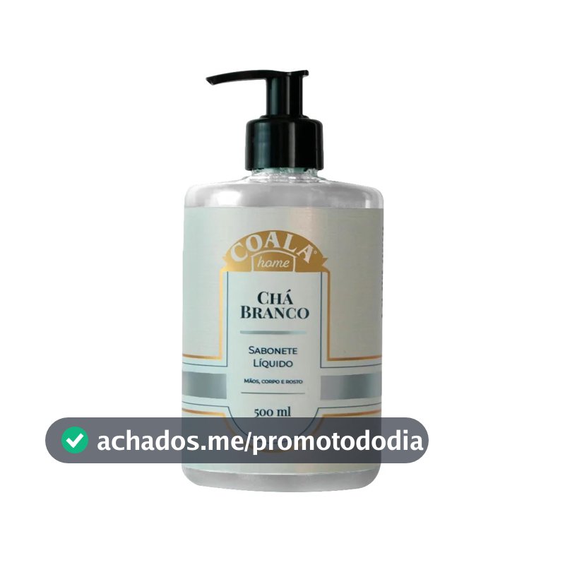 Coala Sabonete Liquido Maos e Corpo Limpa Hidrata Perfuma 500ml Cha Branco