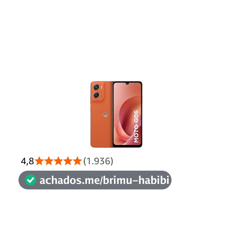 Smartphone Motorola Moto g06-128GB 12GB (4GB RAM + 8GB Ram Boost) e Camera 50MP com AI Bateria de 5200 mAh Tela 6.9" - Laranja