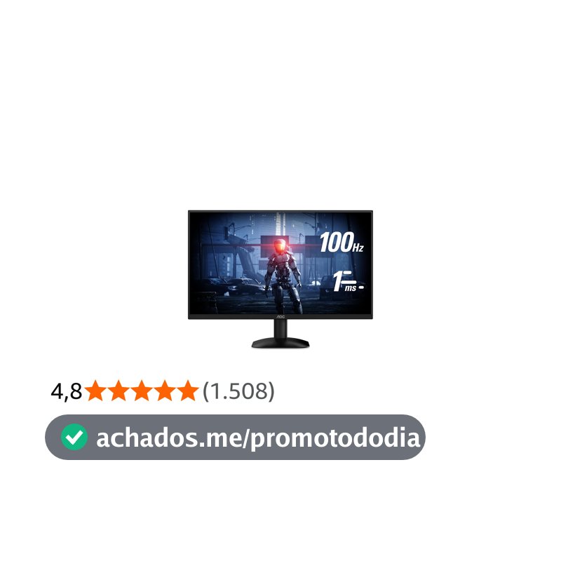 Monitor Gamer Aoc 24", Full Hd, 100hz, 1ms, Adaptive-Sync, Hdr, Preto - 24b35hm2