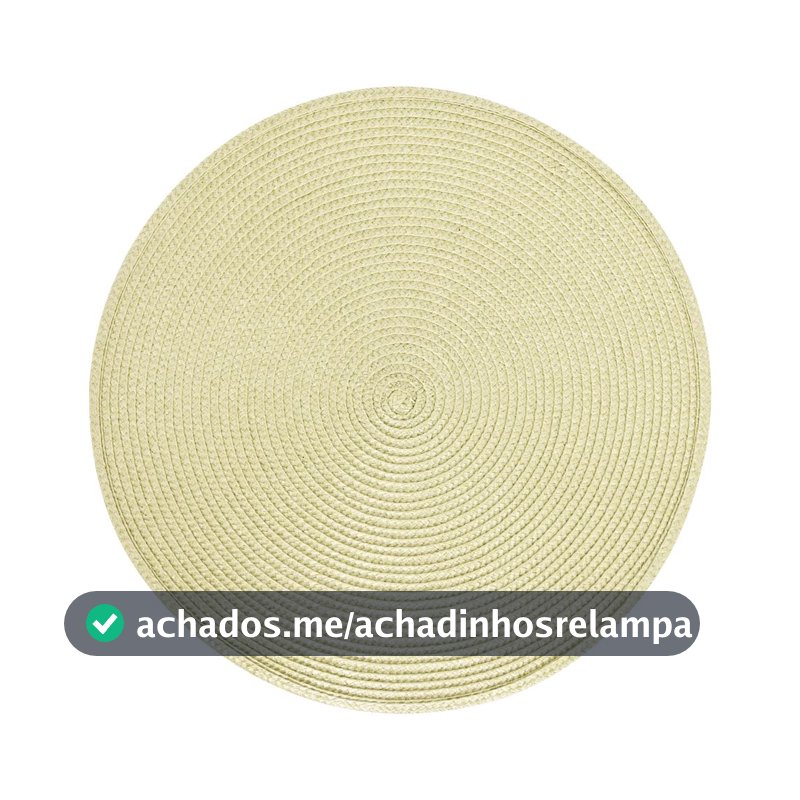 Mimo Style Redondo Lugar Americano, Verde, 38 x 38 CM, Pp e pet