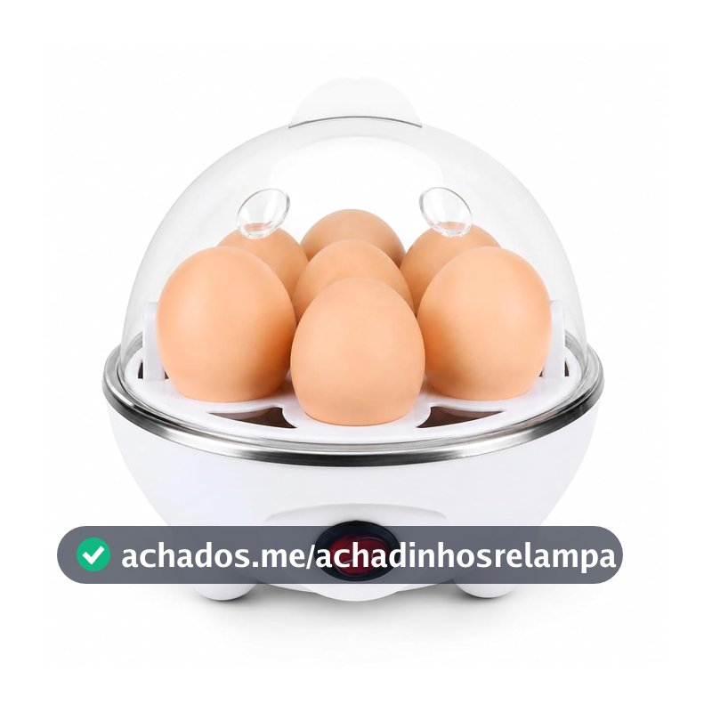 Lorben Cozedor de Ovos Portátil, Branco, Plástico e Metal, 350W, 110V, Capacidade para 7 Ovos, com Desligamento Automático