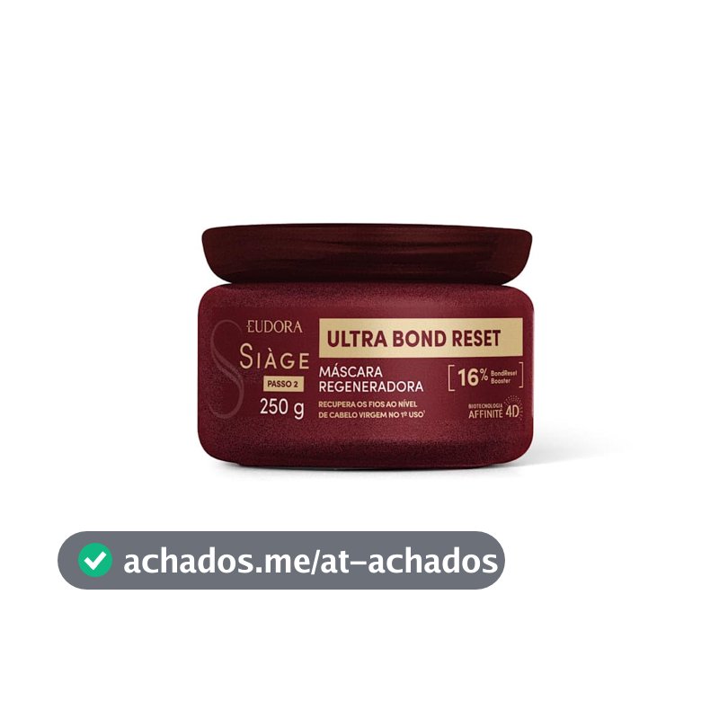 Máscara Capilar Eudora Siàge Bond Reset, 250g