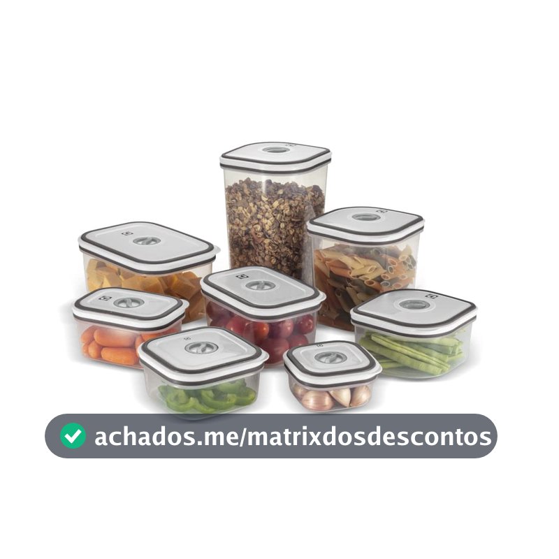 Electrolux Kit 8 Potes Herméticos Plástico Multiuso Vedação Silicone
