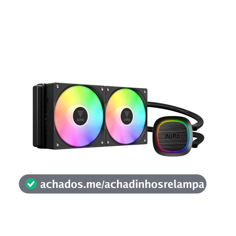 Gamdias Water Cooler Aura GL240 V2 240mm ARGB Compatível c/ Intel LGA 1700/1200/1151 e AMD AM5/AM4 Desktop
