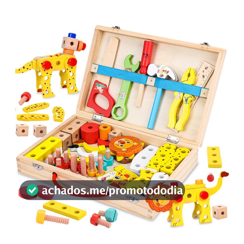 Bancada de Ferramentas E Madeira, Ferramentas de Brinquedo, Ferramentas Madeira Construção Kits