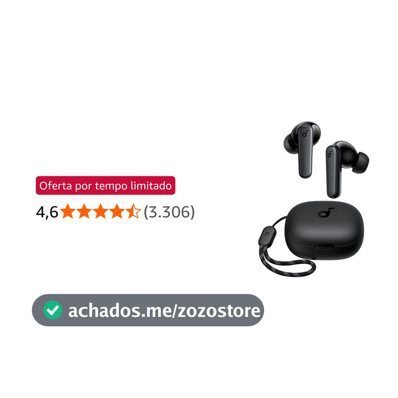 soundcore R50i da Anker, Fone de Ouvido Bluetooth 5.3 Sem Fio, 2 Mics IA