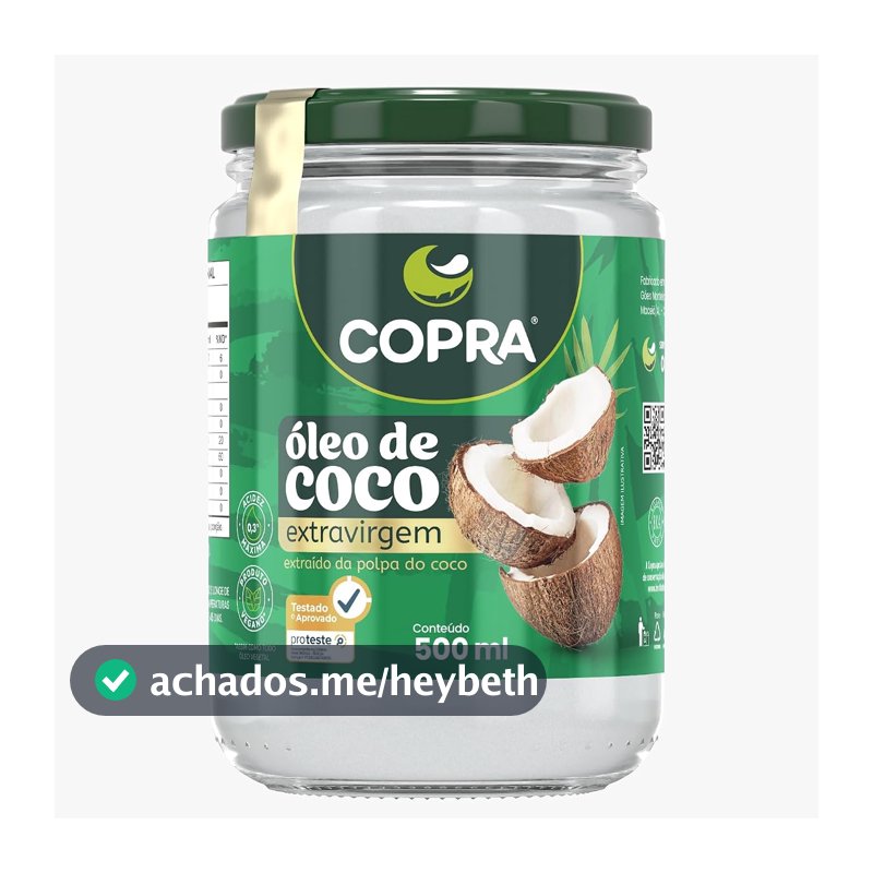 Óleo de Coco Extra Virgem Copra, 500ml
