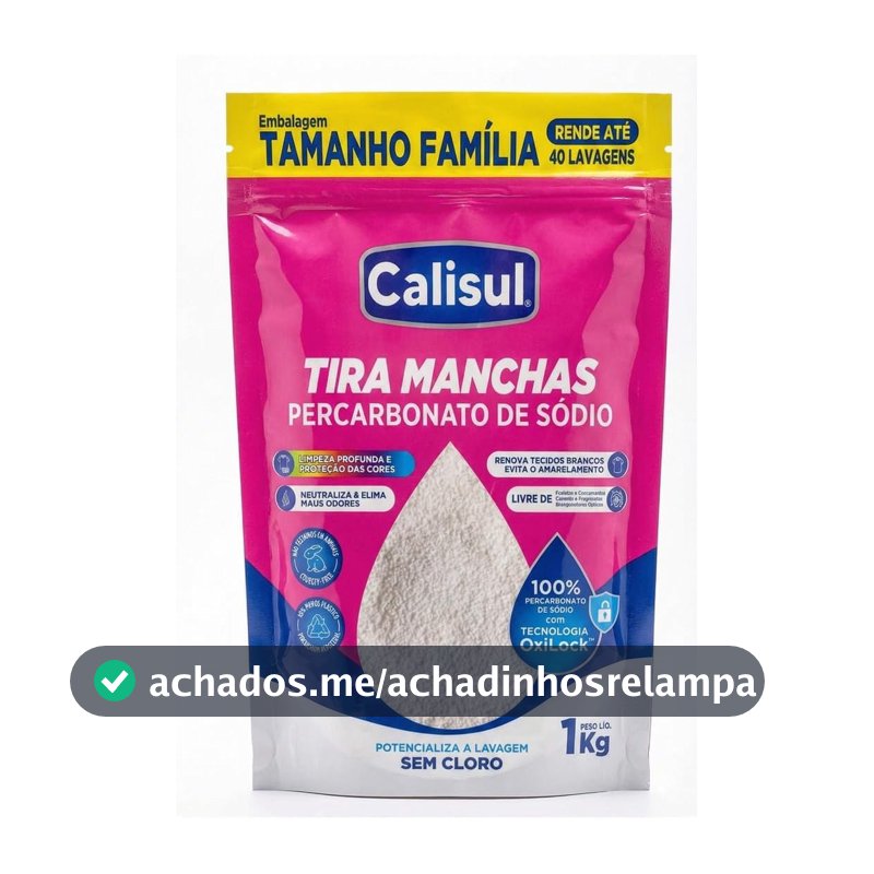 Percarbonato de Sódio 1kg 100% Puro Tira Manchas Com Oxigênio Ativo