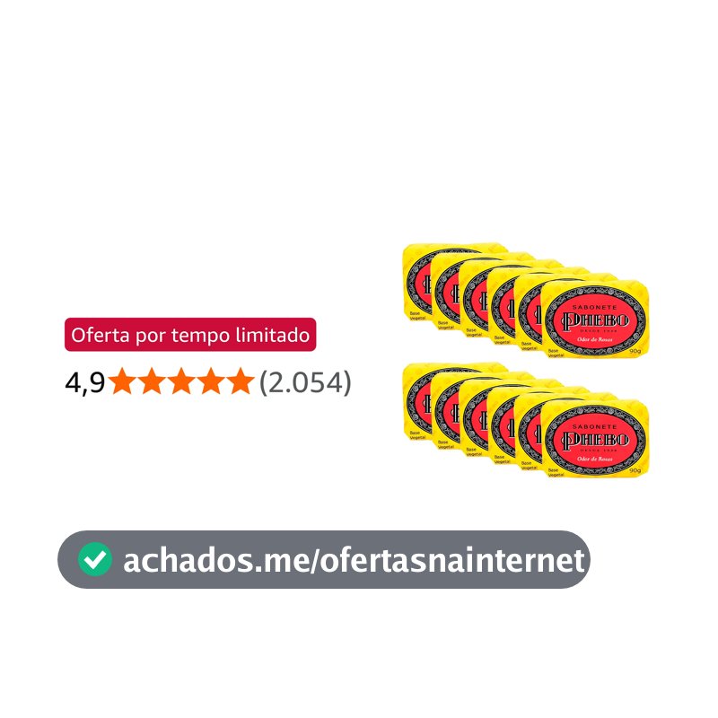 Phebo Sabonete, Odor De Rosas, 90g, 12 Unidades