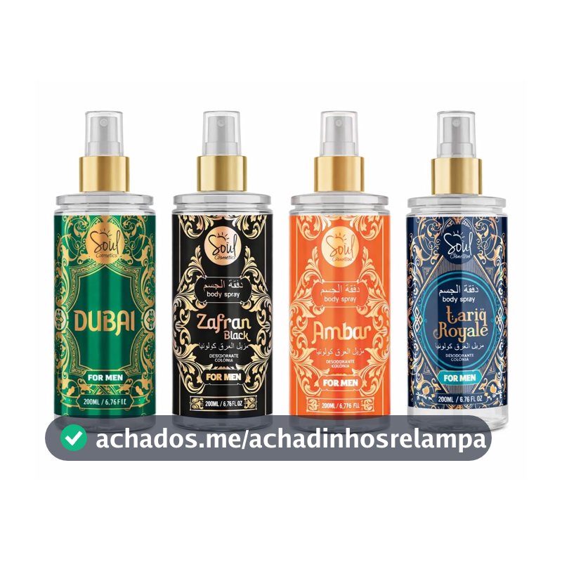 Body Splash Masculino Makelovers Kit 4un 200ml - Perfume Árabe de Luxo para Homens