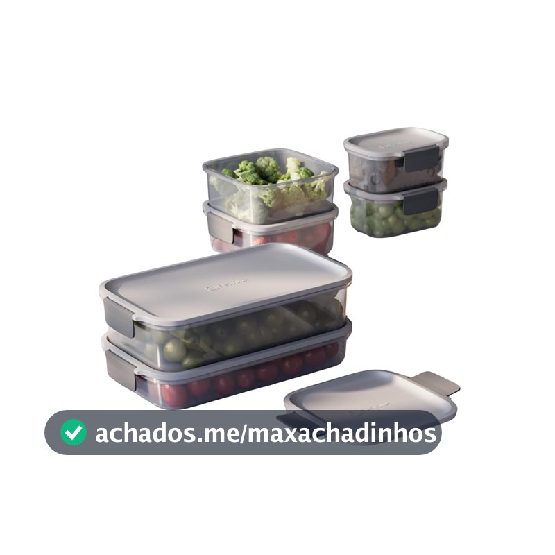Electrolux Kit 6 Potes Herméticos Plástico Multiuso Vedação Silicone
