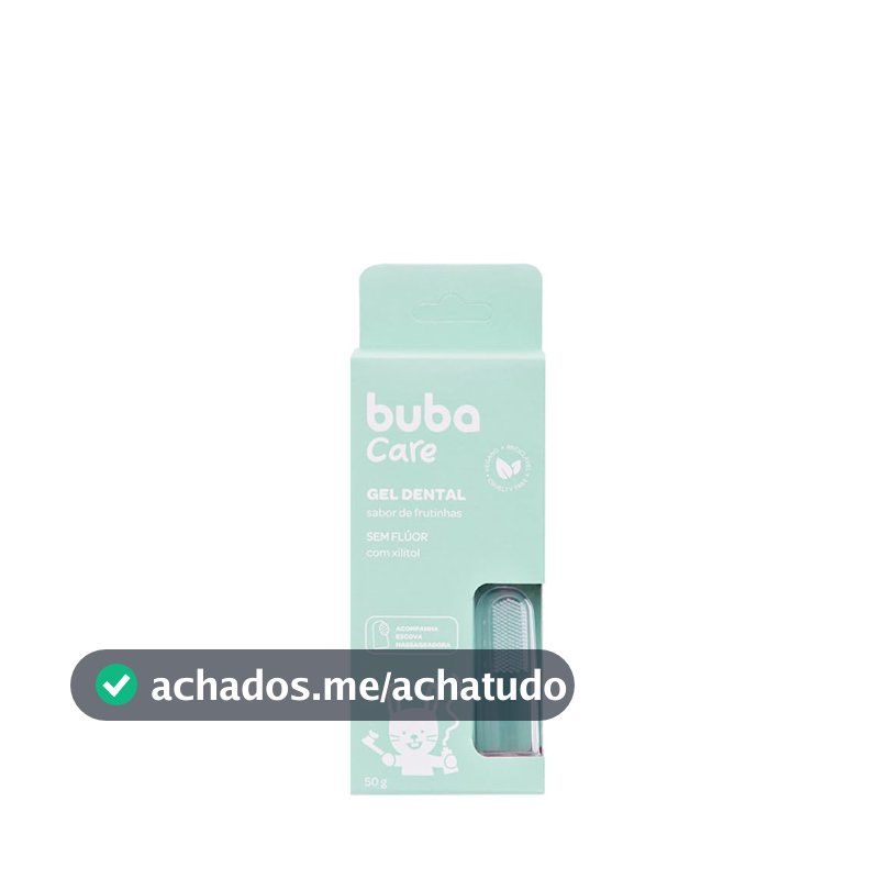 Buba Care, Gel Dental para Bebê, Sem flúor, 50 G