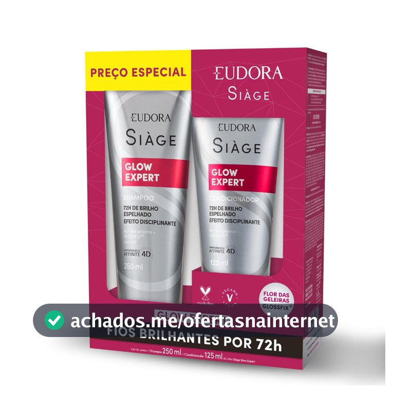 Eudora Siàge Promopack Glow Expert Shampoo 250ml + Condicionador 125ml
