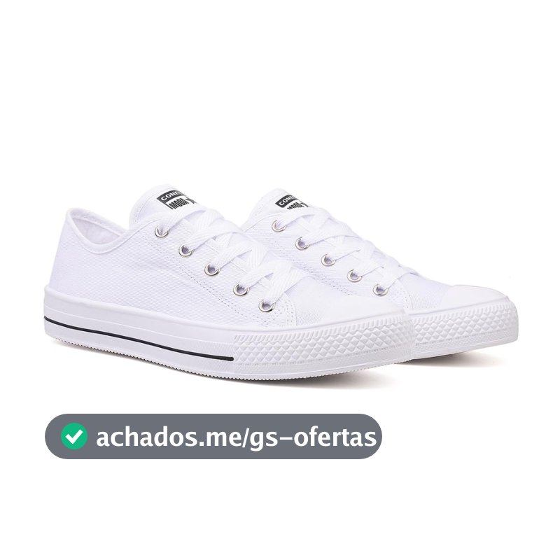 Tenis Casual Feminino Cano Baixo Branco Moda Leve