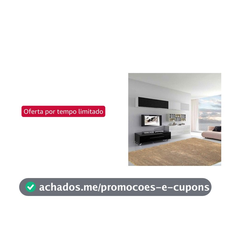Tapete Felpudo para Sala Casa Dona Bege 150cm x 200cm