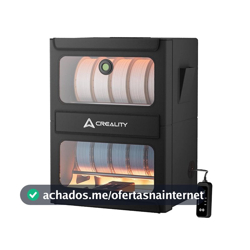 Secador de filamentos multirolo oficial Creality, caixa de armazenamento de filamentos com aquecimento para carretel de filamento 3D de 10 kg, módulo de aquecimento removível