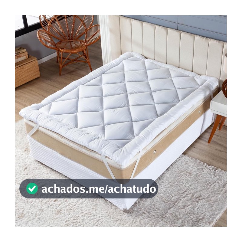 Casa Dona Pillow Top 400 Fios Toque de Plumas, Casal