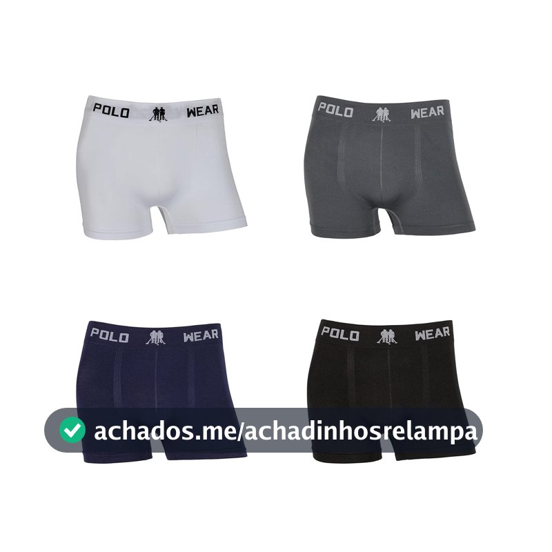 Kit 12X1 Cueca Polo Wear Boxer Microfibra Basic Lisa Sortido