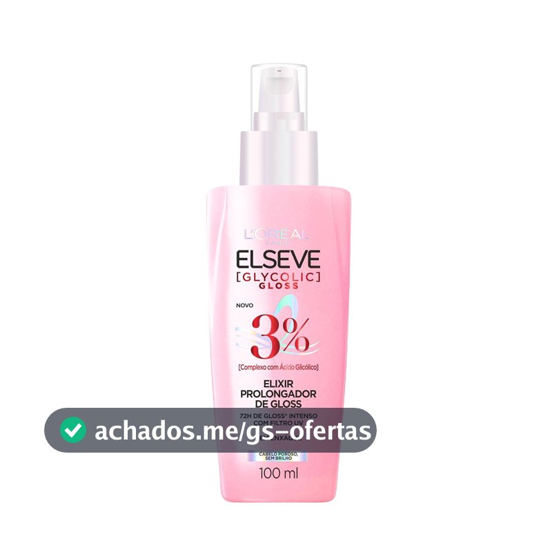 L'Oréal Paris Elseve Glycolic Gloss, Sérum Finalizador Antiporosidade 100ml
