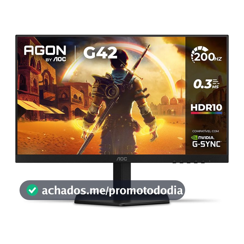 Monitor Gamer AOC AGON G42 24" 200Hz 0,3ms IPS HDR10 NVIDIA G-Sync 24G42HE