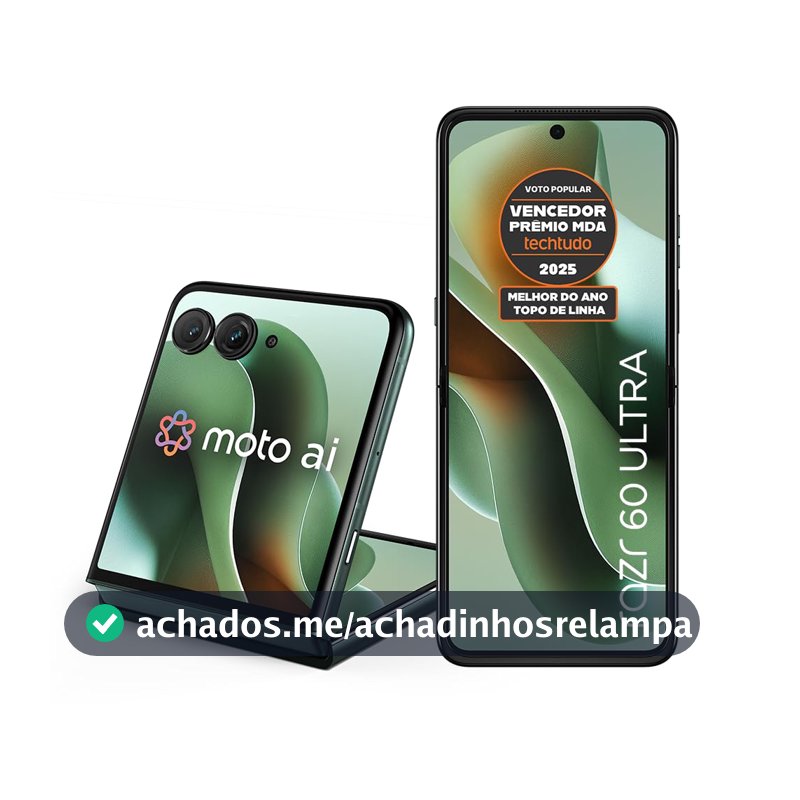 Smartphone Motorola Razr 60 Ultra 1TB 16GB RAM, Tela Dobravel 7.0 pOLED, Camera 50MP, Verde