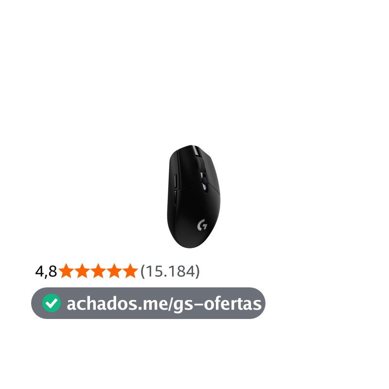 Mouse Gamer Sem Fio Logitech G305 LIGHTSPEED com 6 Botões Programáveis e Até 12.000 DPI - Preto