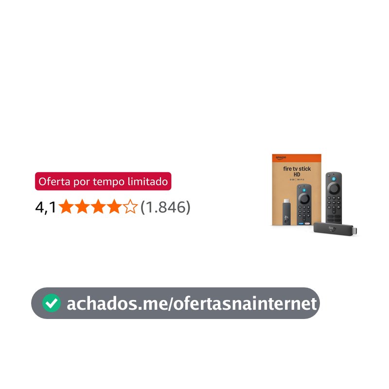 Amazon Fire TV Stick HD (modelo mais recente), Controle Remoto por Voz com Alexa, alimentado pela TV, com configuração simples e Acesso Antecipado à Alexa+
