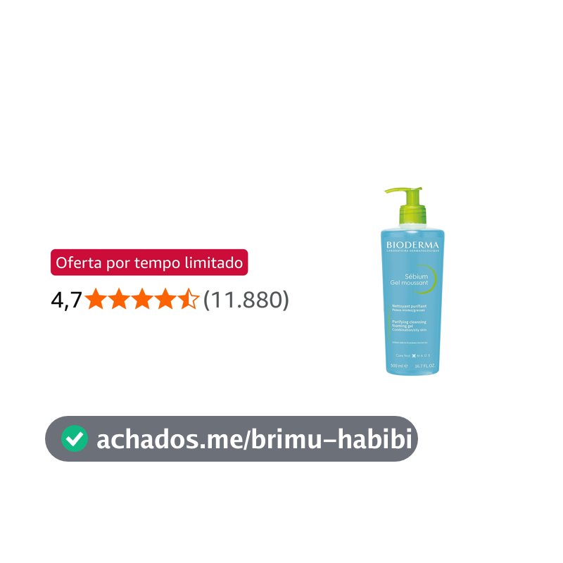 Sébium Gel Moussant - Gel de Limpeza Purificante Antioleosidade, Bioderma, 500 Ml