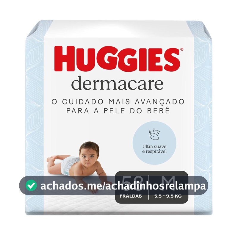 Fralda Huggies Premium Dermacare M - 58 Un