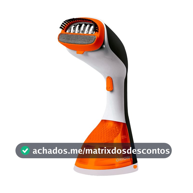 Vaporizador Mallory Órion 1200W, Jato de Vapor Contínuo, Higieniza e Desamassa, Reservatório 220ml, Leve e Portátil – 127V