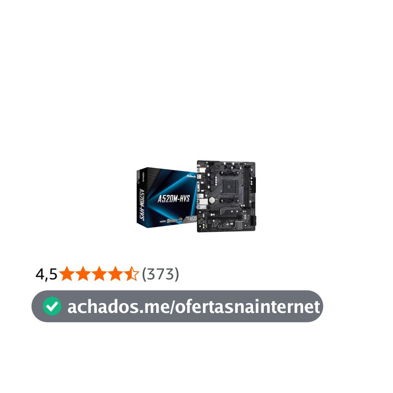 Placa-mãe ASRock AMD A520 Socket AM4 Micro ATX DDR4-SDRAM