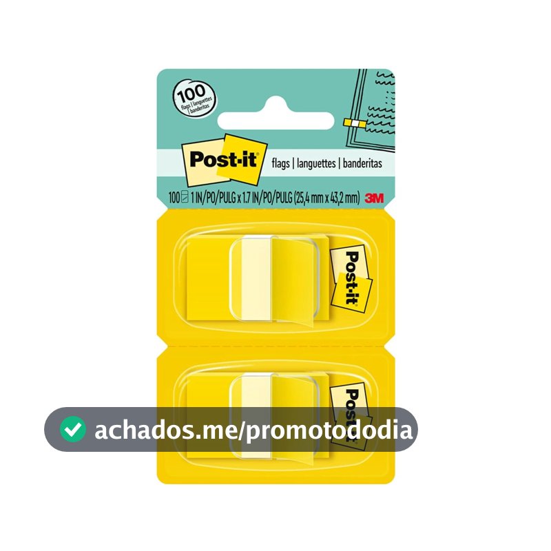 POST-IT 3M Marcador de Páginas Adesivo Flags Amarelo 100 Folhas