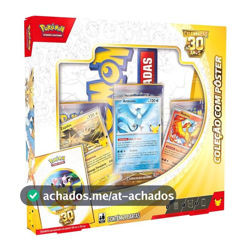 Pokémon TCG, Celebração de 30 anos – Box Pokémon Coleção com Pôster
