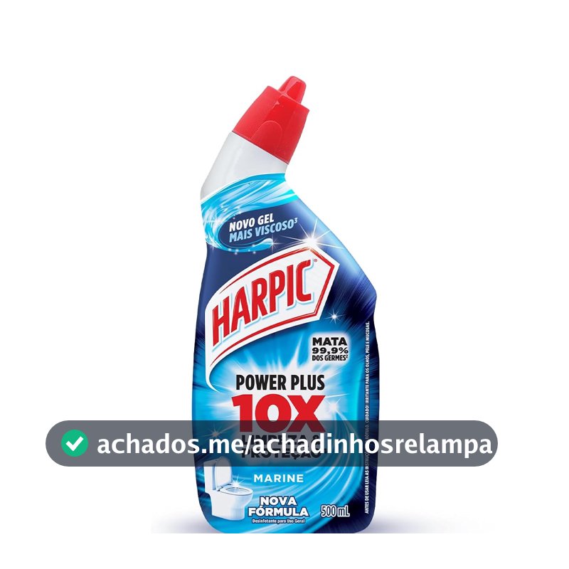 Harpic Power Plus Desinfetante Sanitário em Gel Marine 500ml