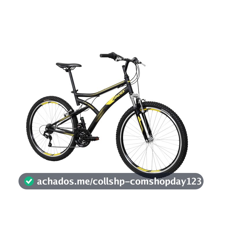Bicicleta Caloi Andes Aro 26, 21 Marchas, Grip Shift, Suspensão Dianteira 30mm, Freio V-Brake, Cidade, Passeio e Lazer