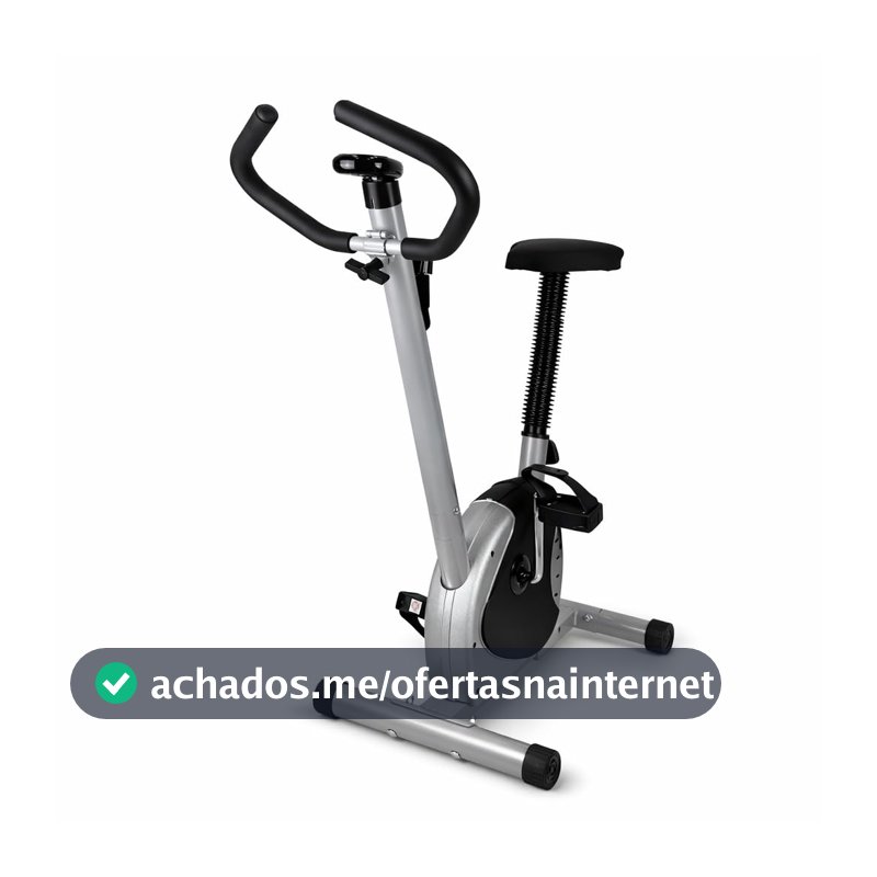 Bike Ergométrica Bicicleta Vertical Academia Com Painel Digital Prateado Premium