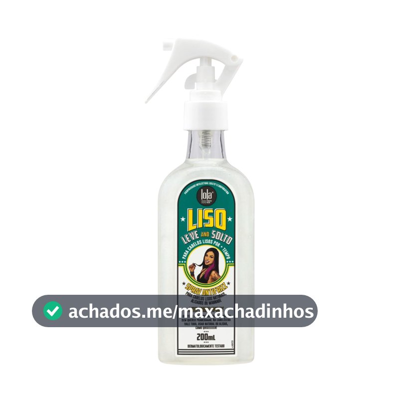 Liso Leve e Solto Spray Antifrizz 200ml , Lola Cosmetics