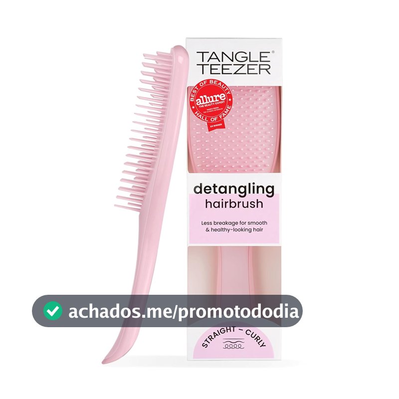 Tangle Teezer - Escova de cabelo desembaraçadora The Wet Detangler Millenial Pink para todos os tipos de cabelo, molhados. Cor: Rosa claro