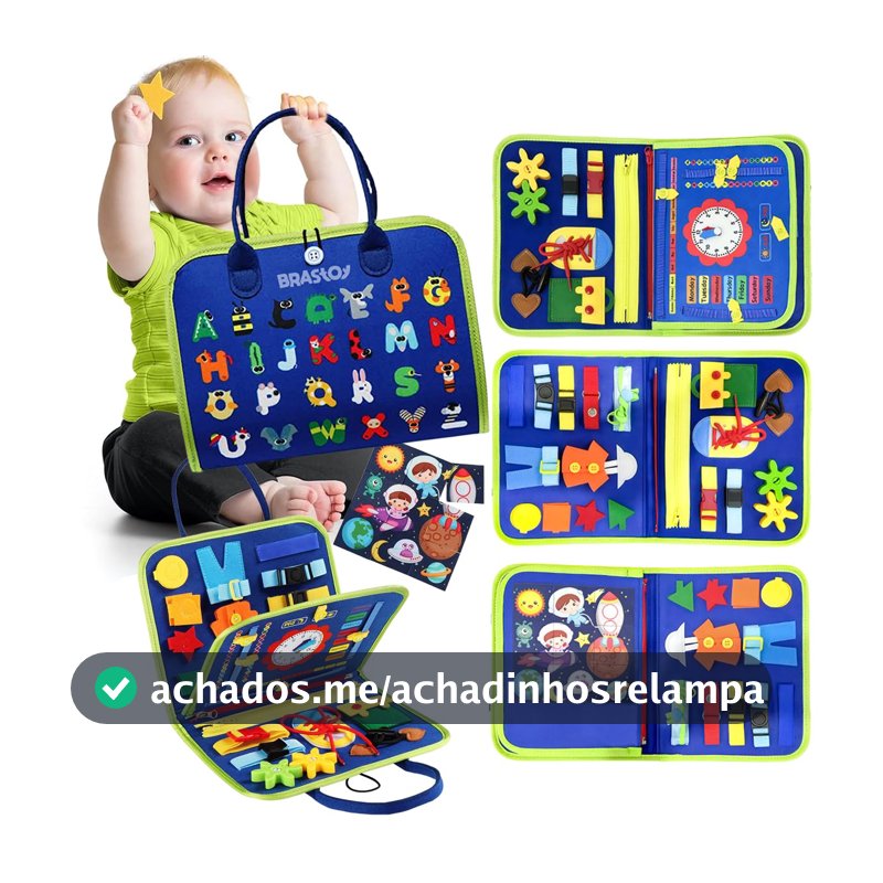 Placa de Montessori Sensorial para Crianças Brinquedo Educativo (Azul)