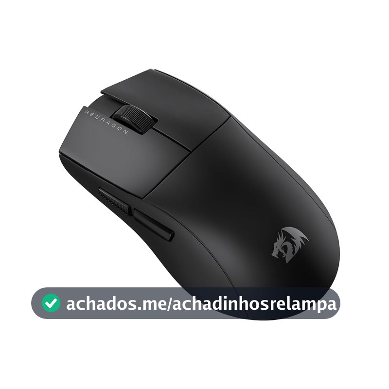 Mouse Gamer Redragon King Lite Ultraleve 49g Sensor PAW3313 10000 DPI 1000Hz Tri-Mode Preto M916-LIT-1K