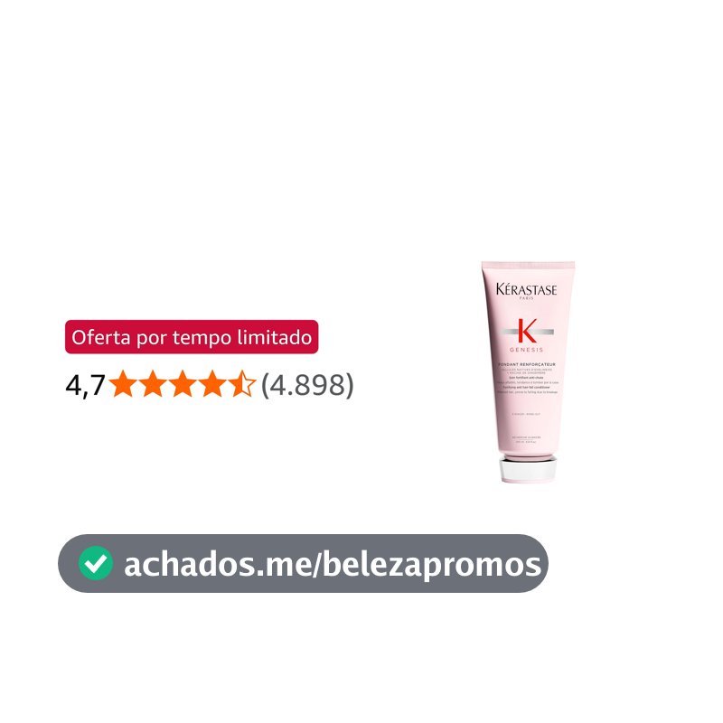 Kérastase Genesis Fondant Renforçateur, Condicionador Antiqueda Fortificante com Células de Edelweiss e Raiz de Gengibre para Cabelos Normais a Finos, 200ml