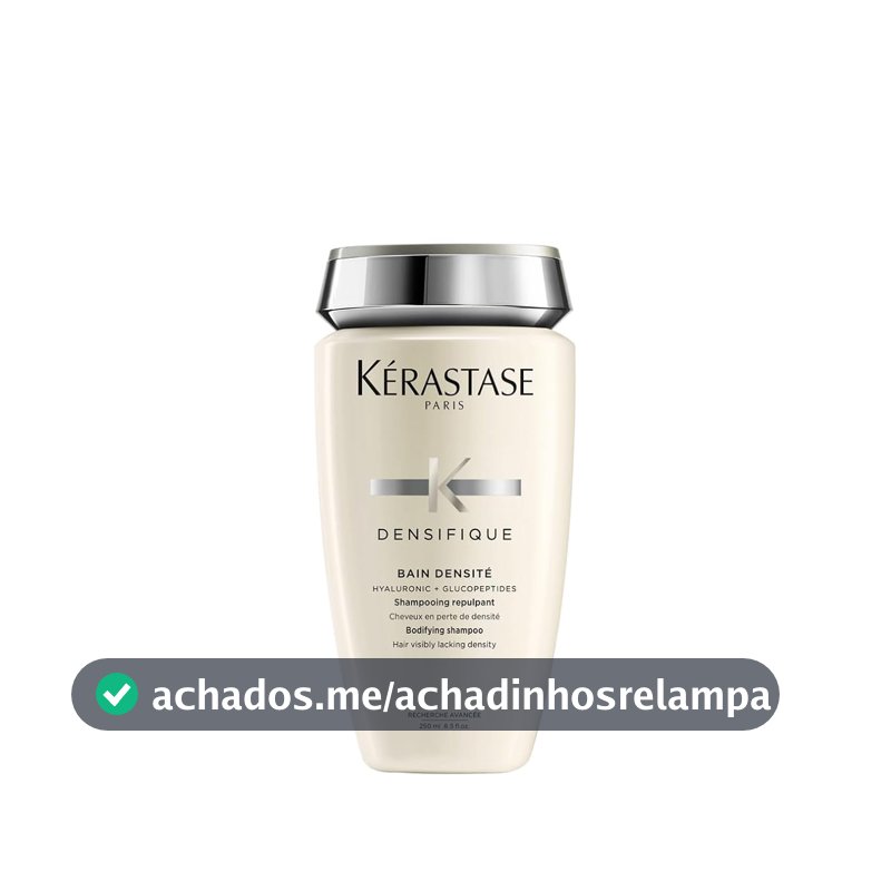 Kérastase Densifique Bain Densité Shampoo, Para Cabelos Finos e Ralos, Aporta Densidade e Volume, com Ácido Hialurônico e Ceramidas, 250ml
