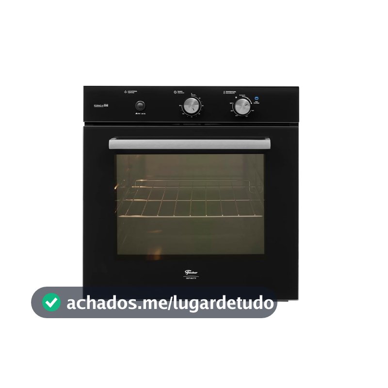 Fischer Forno a Gás Embutir Infinity 78L com Grill Preto 220V