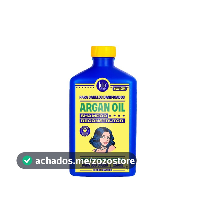 Lola From Rio – Óleo de Argan – Xampu, repara todos os tipos de cabelos danificados
