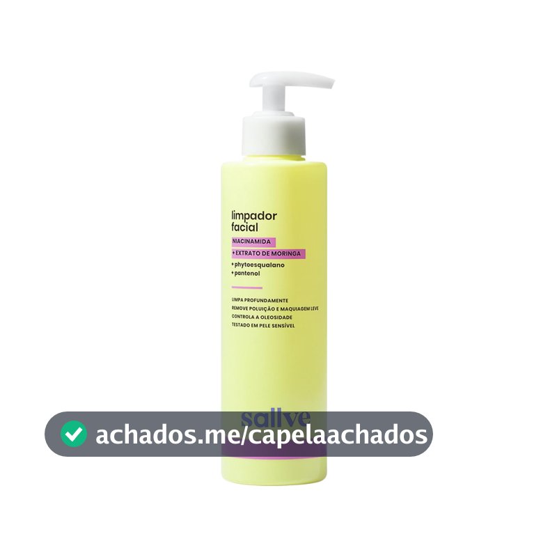 Sallve Limpador Facial 300Ml - Niacinamida Extrato De Moringa